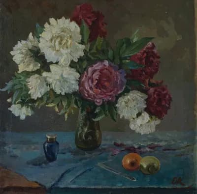 Натюрморт. Кужеленко Ольга (1911–2001). холст, масло, 46×45 см