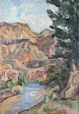Горы (1975). Дужнов Анатолий (1942–2003). картон, масло, 50×35 см