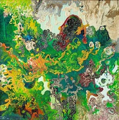 Бабье лето (1994). Бибин Александр (1939–2009). холст, масло, 70×70 см