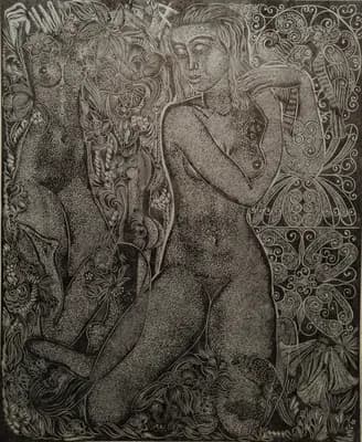 Ню №14 (1992). Кузьмин В. (р. 1953). 43,5×52,7 см