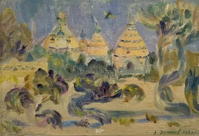 Покой (1980). Дужнов Анатолий (1942–2003). картон/масло, 50х33 см