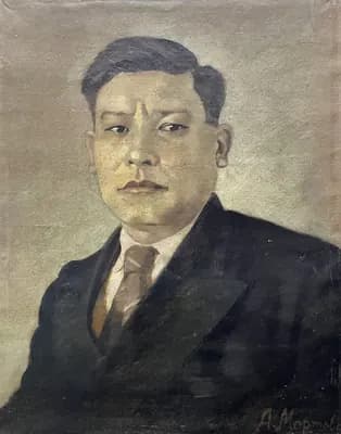 Портрет Бералиева. Мартова Анна (1902–1957). холст, масло, 50×30 см