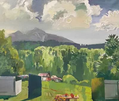 Алтай базасы. Кайрамбаев Ж. (р. 1953). холст, масло, 48×55 см