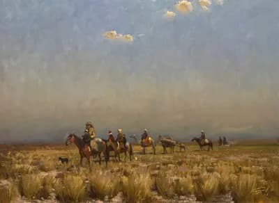 Степные мотивы (2007). Бердикеев Жаныбек (р. 1964). холст, масло, 70×95 см