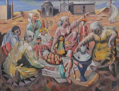 Қуыршақ ойыны (2006). Агытаев Иассауи (р. 1948). холст, масло, 115×88 см