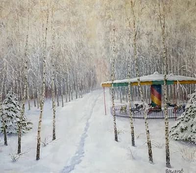 Зима (2017). Шкляров И. (р. 1967). холст, масло, 85×73 см