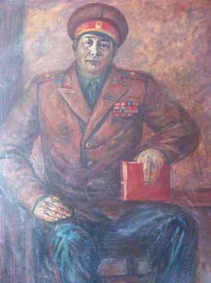 Портрет ген-майора Тлеулиева. Нурмухаммедов Нагим-Бек. холст, масло
