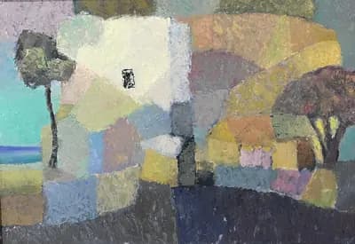 Ожидание у моря (2016). Ророкин А. (р. 1947). холст, масло, 75×110 см