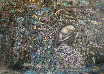 Затерянный сад. Исламова Ф. (р. 1954). холст, масло, 50×70 см