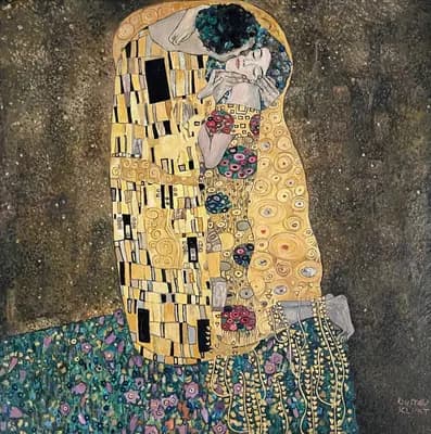 Копия Поцелуй Густав Климт. Исламов Ф. (р. 1959). холст, масло, 70×70 см
