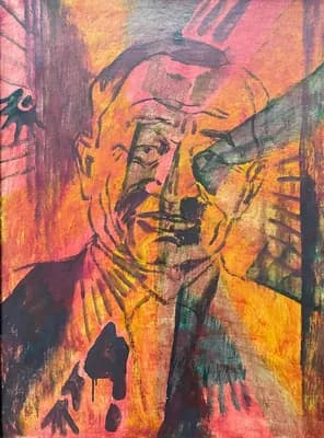 Портрет А. Кастеева. Тогузбаев Токболат (1940–1996). картон, масло