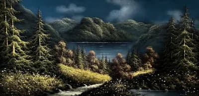 Пейзаж. М.Т.. баллончик, 118×58,5 см