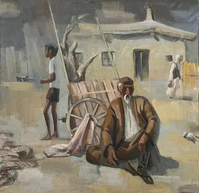 Мүлгіу Кызылорда (1991). Ордабаев А. А. (1949–1998). холст, масло, 99×105 см