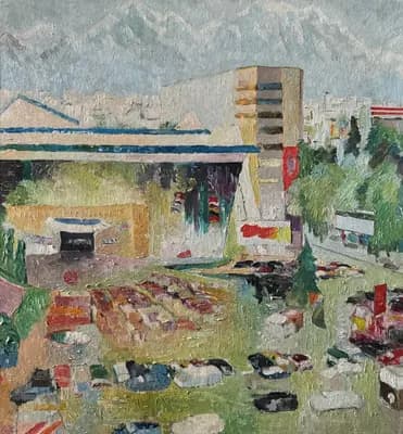 Сити центр. Алматы. Султанов С. У.. холст, масло, 60×65 см
