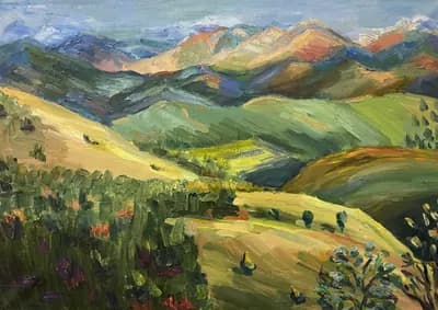 Коктобе (2005). Калимова Л. (р. 1949). холст, масло, 70×50 см