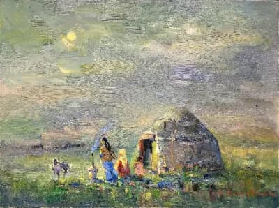 Іңірде (2026). Акашев Курмангазы (р. 1964). холст/масло, 60х80 см