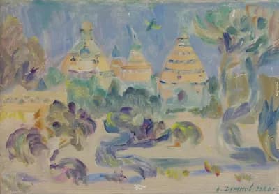 Кумбез (1972). Дужнов Анатолий (1942–2003). картон, масло, 50×35 см