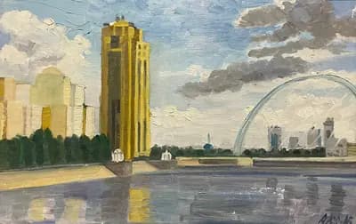 Көпір. Ахметжан Калиолла (р. 1949). холст, масло, 60×40 см