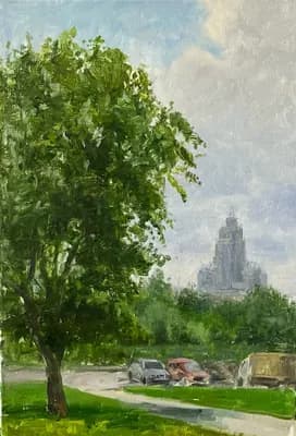 Вид на триумф Астаны (2016). Боженков Павел. холст, масло, 40×60,2 см