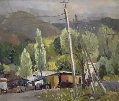 Рыскулов ауылы (Талгар). Кайдаров Малик (р. 1964). холст, масло, 60×50 см