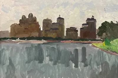 Этюд. Күшікбаев Ж.. холст, масло, 40×60 см