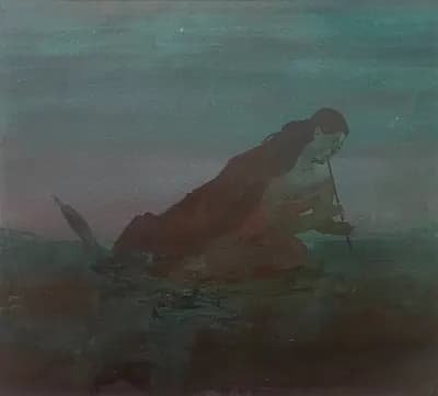 Мелодии брачной ночи (2010). Баян Гани (р. 1949). бумага, акварель, 38×40 см