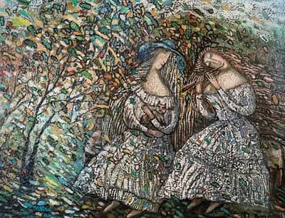 Мелодии листопад. Исламова Ф. (р. 1954). холст, масло, 35×46 см