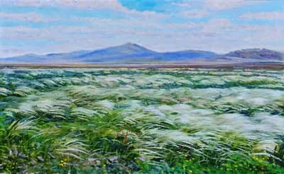 Ковыльный ветер. Проценко В. (р. 1961). холст, масло, 55×90 см