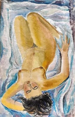 №32 Ню. Кузьмин В. (р. 1953). акварель, 31,5×49 см