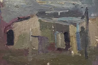 Без названия. Дуйсебаев К.. картон, масло, 30×20,7 см