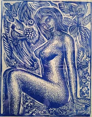 №24 Ню (1998). Кузьмин В. (р. 1953). 20×26 см