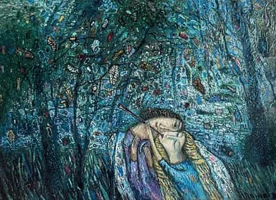 Мелодия уходящего лета (2018). Исламова Ф. (р. 1954). холст, масло, 40×55 см