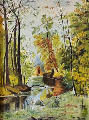 Лесной пейзаж. Тимошенко Н.. холст, масло, 60×80 см