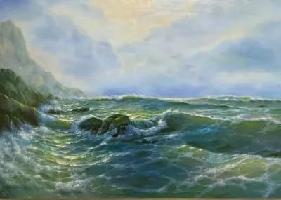 Водная мистерия. Отаршинов Т.. холст, масло, 50×70 см