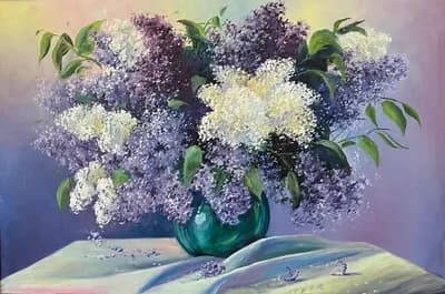 Натюрморт Сирени (2014). Каримов А.А.. холст, масло, 87×58 см