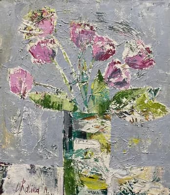 Цветы. Ралина Е. (р. 1962). холст, масло, 70×80 см