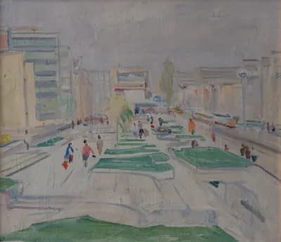 Городской пейзаж. Ткаченко Валентин (1927–1990). холст, масло, 65×57 см