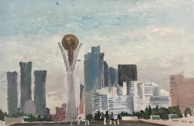 Байтерек (2016). Күшікбаев Ж.. холст, масло, 40×60 см