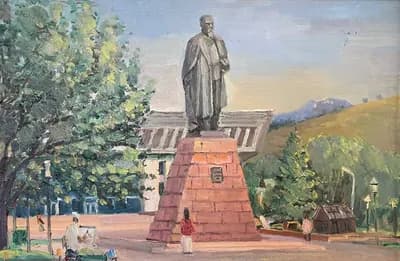 Республика сарайы. Кайдаров Малик (р. 1964). холст, масло, 39×59 см