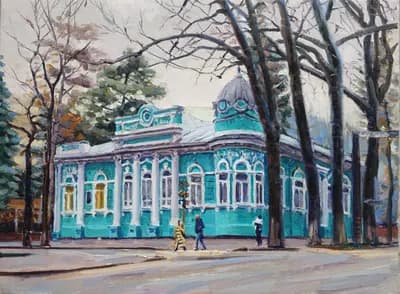 Дом купца Головозина. Алматы. Проценко В. (р. 1961). холст, масло, 45×60 см