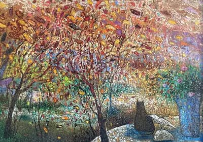 Звучание осеннего восхода. Исламова Ф. (р. 1954). холст, масло, 50×70 см