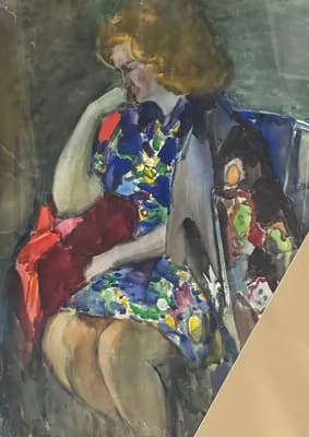 Портрет Марии. Стадничук Иван (1913–2000). бумага, акварель, 103×77 см