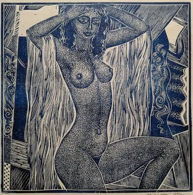 Ню №16 (1998). Кузьмин В. (р. 1953). 30×30 см