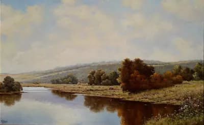 Речные дали. Луговенко Николай (1944–2017). холст, масло, 110×70 см