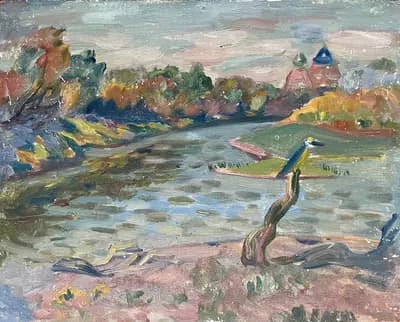 Караой (1986). Дужнов Анатолий (1942–2003). картон, масло, 34,5×27,5 см