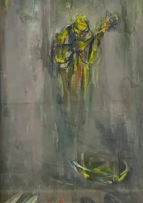 Без названия. Карахан Н.. картон, гуашь, 31×45 см