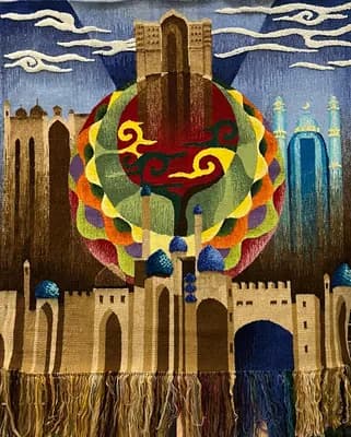 Бабалар ізі. Жорабекова Барно, Исаева Жадыра. гобелен, 98×102 см