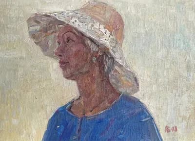 портрет Гульфайруз. Баймуханов Геймран (р. 1961). холст, масло, 35×50 см