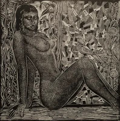 Ню №12 (1993). Кузьмин В. (р. 1953). 30×30 см