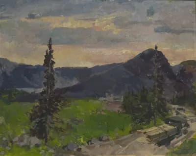 Алтай пейзаж. Калачев Дмитрий (1922–1991). неизвестно, 51×41 см
